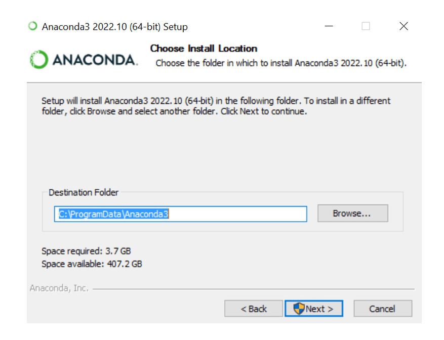 anaconda installation location
