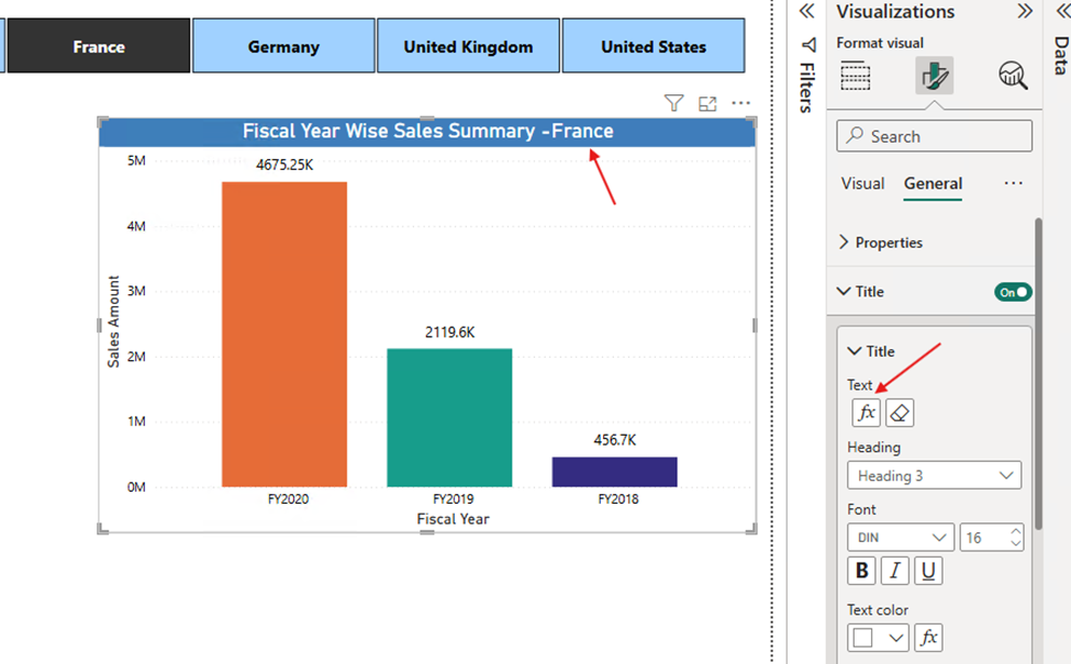 power bi dynamic title